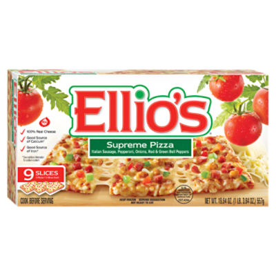 Ellio's Original Crust Supreme Frozen Pizza, 9 Slice, 3 Pack, 19.64 oz ...