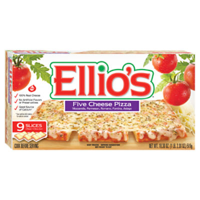 Ellio's Original Crust Five Cheese Frozen Pizza, 9 Slice, 3 Pack, 18.3 oz
