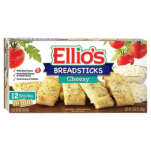 Ellio's Cheesy Breadsticks, 12 Count, 13.62oz (Frozen)
