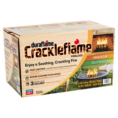 Duraflame Crackleflame Fire Logs, 4 each