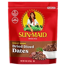 Sun-Maid Deglet Noor Dried Diced Dates, 8 oz, 8 Ounce