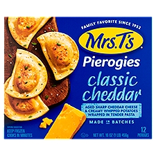 Mrs. T's Classic Cheddar Pierogies, 12 count, 16 oz, 16 Ounce
