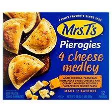 Mrs. T's 4 Cheese Medley Pierogies, 12 count, 16 oz