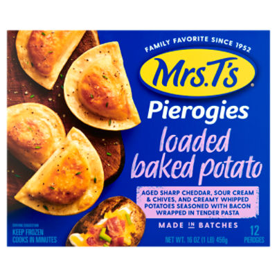 Mrs. T's Loaded Baked Potato Pierogies, 12 count, 16 oz