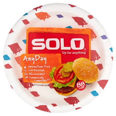 Solo Up for Anything Any Day 10 in Paper Plates, 88 count