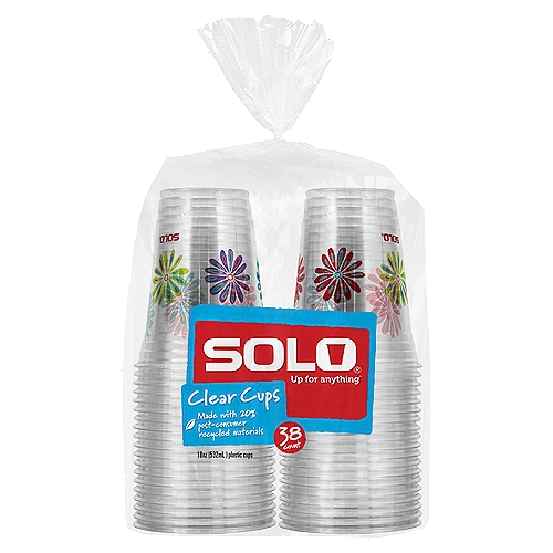 Solo Clear 18 oz Plastic Cups, 38 each - Fairway