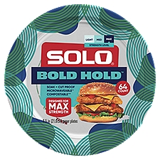 Solo Bold Hold 8.5 in Paper Plates, 64 count, 64 Each