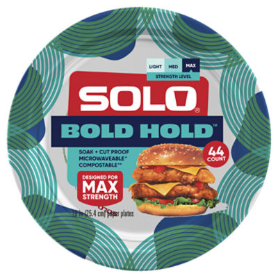10in Bold Hold Paper Plates, 44 Each