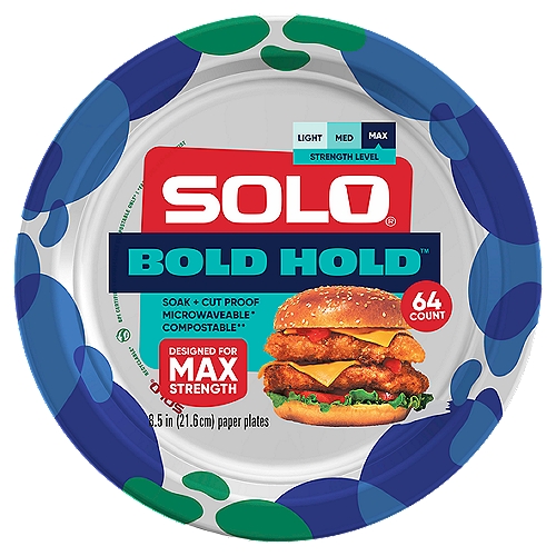 10”/64ct Bold Hold Plate, 64 count