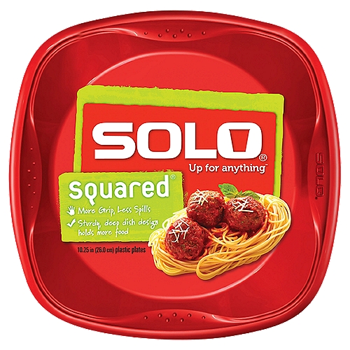 Solo Up for Anything Squared 10.25 in Plastic Plates