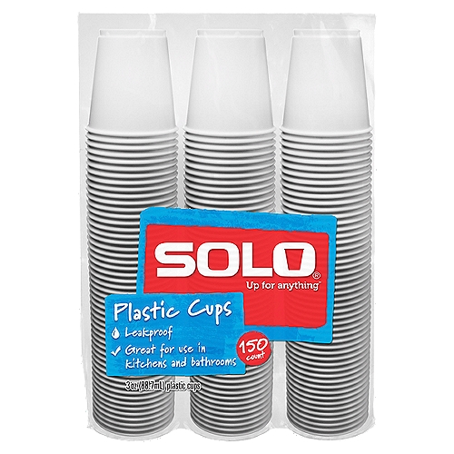 Solo Up for Anything 3 oz Plastic Cups, 150 count