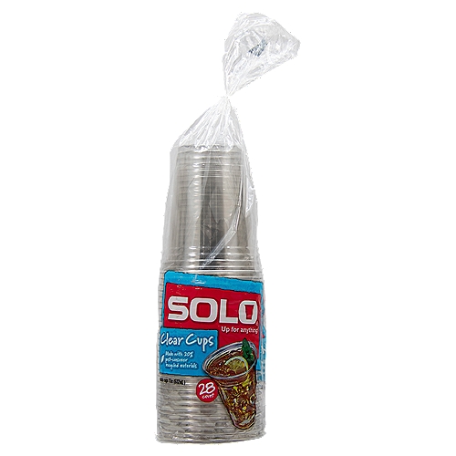 Solo 18 oz RPET Plastic Cup - 28 Count - Clear