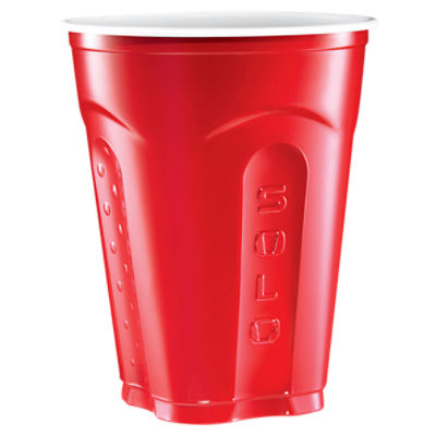 PA-2340) 12 oz Plastic Cups, 50 Count, Colors Red, Yellow, Blue