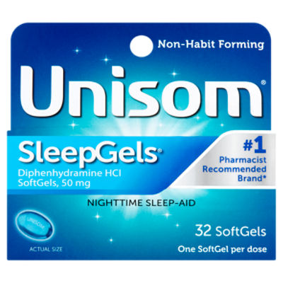 Unisom SleepGels Nighttime Sleep-Aid SoftGels, 32 count