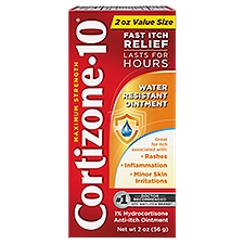 Cortizone-10 Water Resistant Anti-Itch Ointment, 2 Ounce