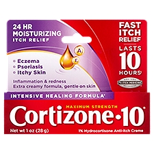 Cortizone-10 Maximum Strength 24 HR Moisturizing Anti-Itch Creme, 1 oz