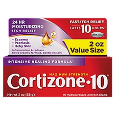 Cortizone-10 Maximum Strength Anti-Itch Creme Value Size, 2 oz