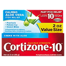 Cortizone-10 Maximum Strength with Aloe, Creme, 2 Ounce