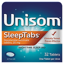 Unisom SleepTabs Nighttime Sleep-Aid Tablets, 25 mg, 32 count