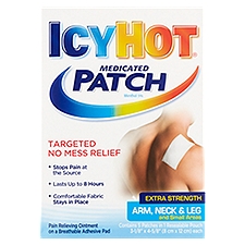 Icy Hot Extra Strength Arm, Neck & Leg and Small Areas, Medicated Patch, 5 Each