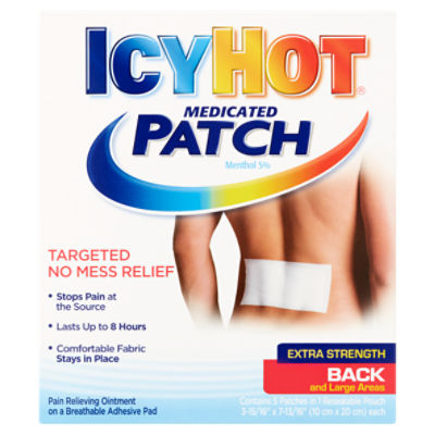 Icy Hot Extra Strength Back and Large Areas Medicated Patch, 5 count -  Fairway