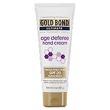 Gold Bond Ultimate Age Defense Hand Cream Skin Therapy Cream, SPF 20, 3 oz