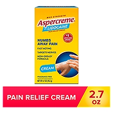 Aspercreme Lidocaine Pain Relief Cream, 2.7 Oz., 2.7 Ounce