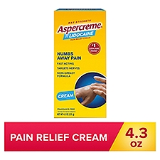 Aspercreme Lidocaine Pain Relief Cream, 4.3 Oz., 4.3 Ounce