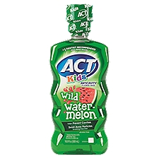 ACT Fluoride Rinse, Kids Wild Watermelon Anticavity, 16.9 Fluid ounce