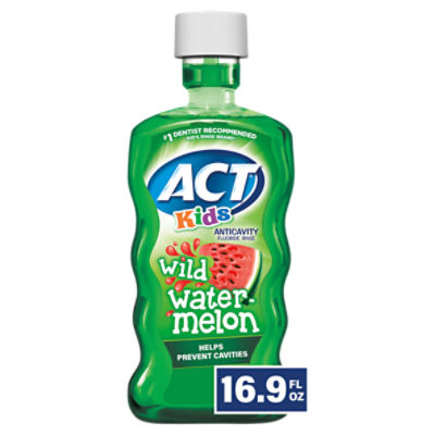 ACT Kids Anticavity Fluoride Rinse (16.9 Oz, Watermelon), 16.9 Fluid ounce