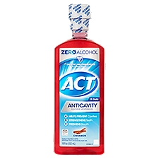 ACT Zero Alcohol Cinnamon Anticavity Flouride Mouthwash, 18 fl oz