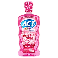 ACT Fluoride Rinse, Kids Bubble Gum Blowout Anticavity, 16.9 Fluid ounce
