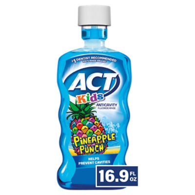 ACT Kids Anticavity Fluoride Rinse (16.9 Oz, Pineapple Punch), 16.9 Fluid ounce
