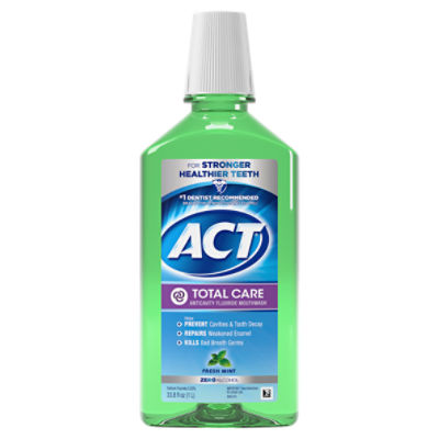 Act Total Care Zero Alcohol Fresh Mint Anticavity Fluoride Mouthwash
