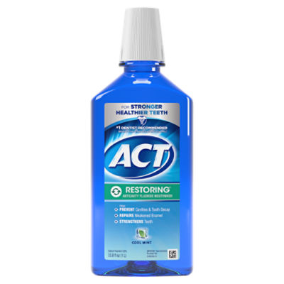 ACT Restoring Anticavity Cool Mint, Fluoride Mouthwash