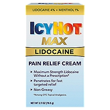 Icy Hot Max Lidocaine Pain Relief Cream, 2.7 oz, 2.7 Ounce