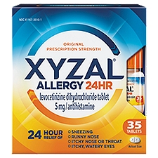 Xyzal Original Prescription Strength 24Hr Allergy Tablets, 35 count