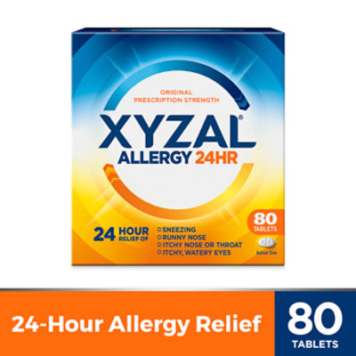 Xyzal Adult Allergy 24HR (80 Ct), Allergy Relief Tablets