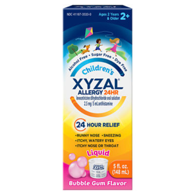 Xyzal Children's Allergy 24hr Tutti Frutti Flavor Liquid, Ages 2 Years