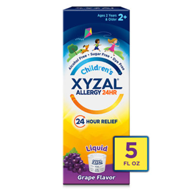 Children's Xyzal Oral Solution 24HR Allergy Relief, Grape, 5 fl. oz