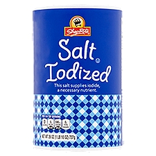 ShopRite Salt, Iodized, 26 Ounce