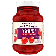 ShopRite Without Stems, Maraschino Cherries, 10 Ounce