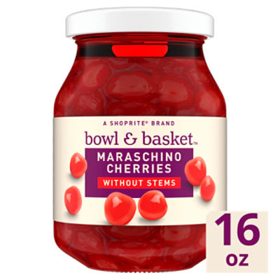 Bowl & Basket Maraschino Cherries without Stems, 16 oz