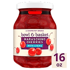 Bowl & Basket Maraschino Cherries with Stems, 16 oz