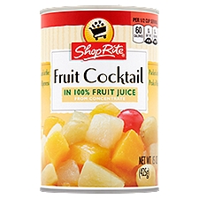 ShopRite Fruit Cocktail, 100% Fruit Juice, 15 Ounce