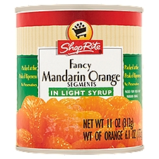 ShopRite Fancy Mandarin Orange Segments in Light Syrup, 11 Ounce