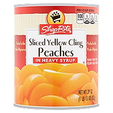 ShopRite Peaches - Sliced Yellow Cling in Heavy Syrup, 29 Ounce