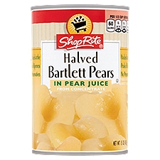 ShopRite Halved Bartlett Pears in Pear Juice, 15 Ounce