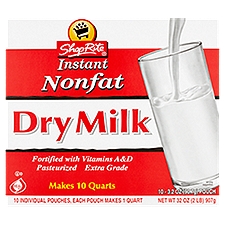 ShopRite Instant Nonfat, Dry Milk, 10 Each