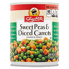 ShopRite Sweet Peas & Diced Carrots, 8.5 Ounce